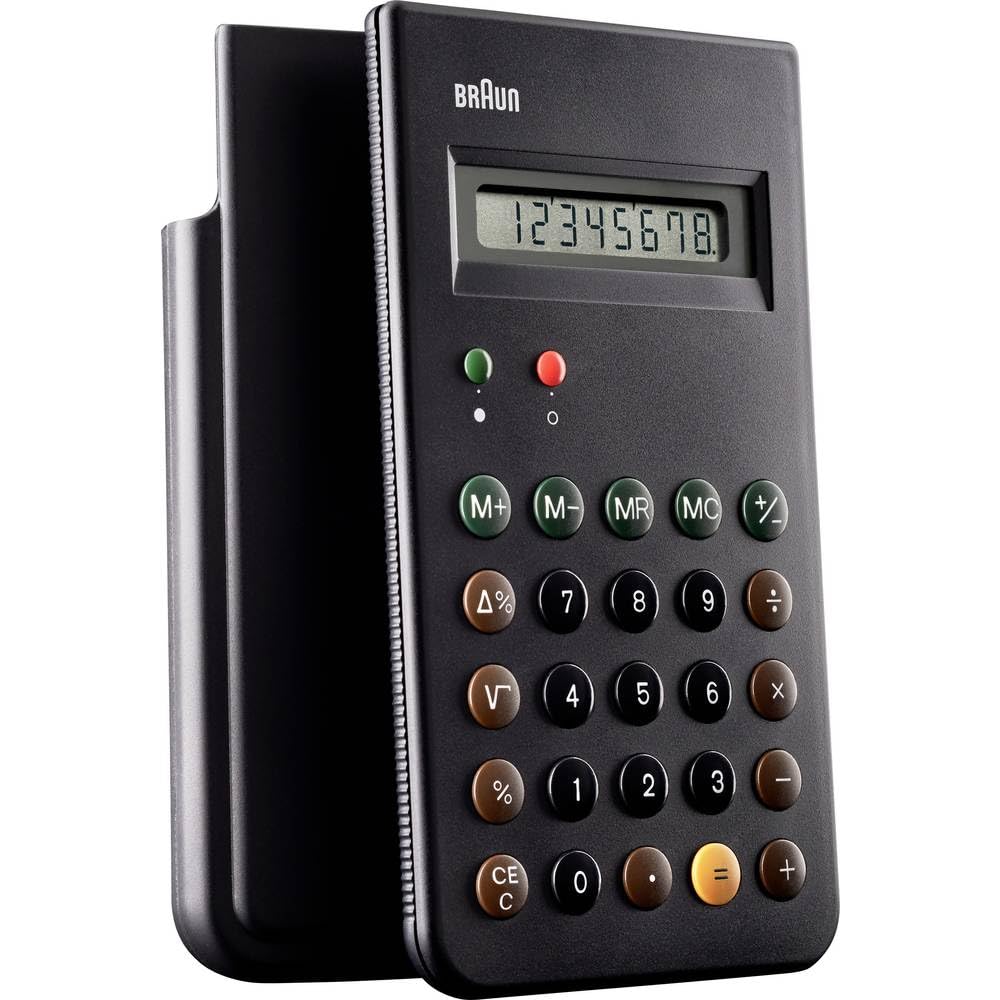 Braun BNE001BK (Reissue of the Braun ET66 Calculator), Black